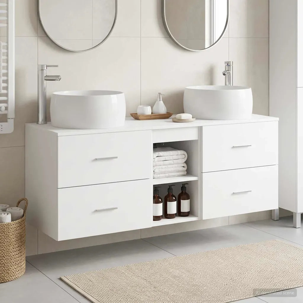 Set di mobili per il bagno 3 pz Bianco 49,5 x 44,5 x 66 cm 3405923