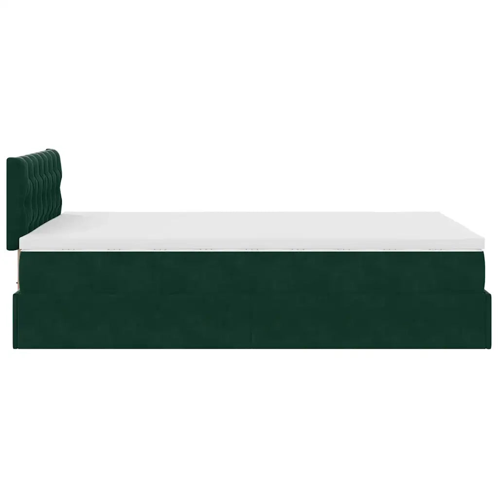Struttura Letto Pouf con Materasso 120x200 cm Velluto 3312689