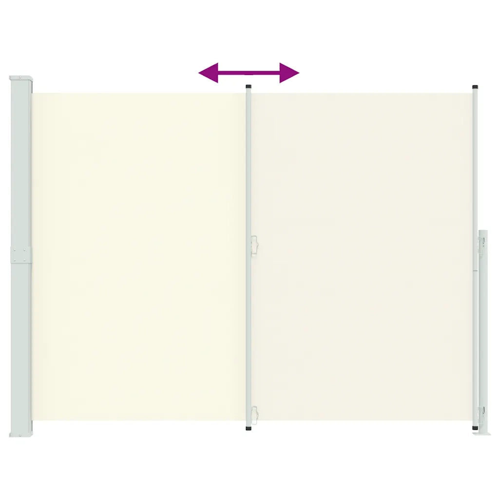 Tenda da Sole | Tenda laterale Retrattile per Patio 220x300 cm Crema