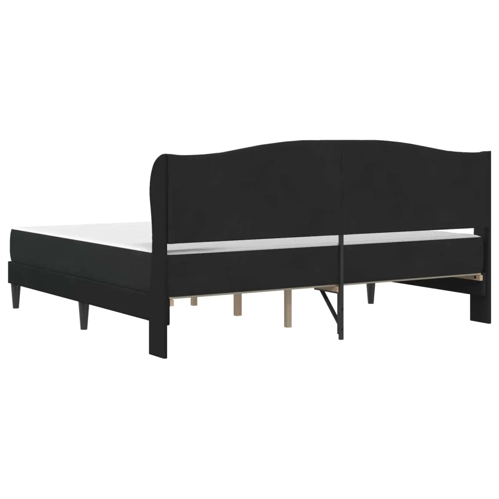 Struttura del letto con testiera Nero 180 x 200 cm Velluto