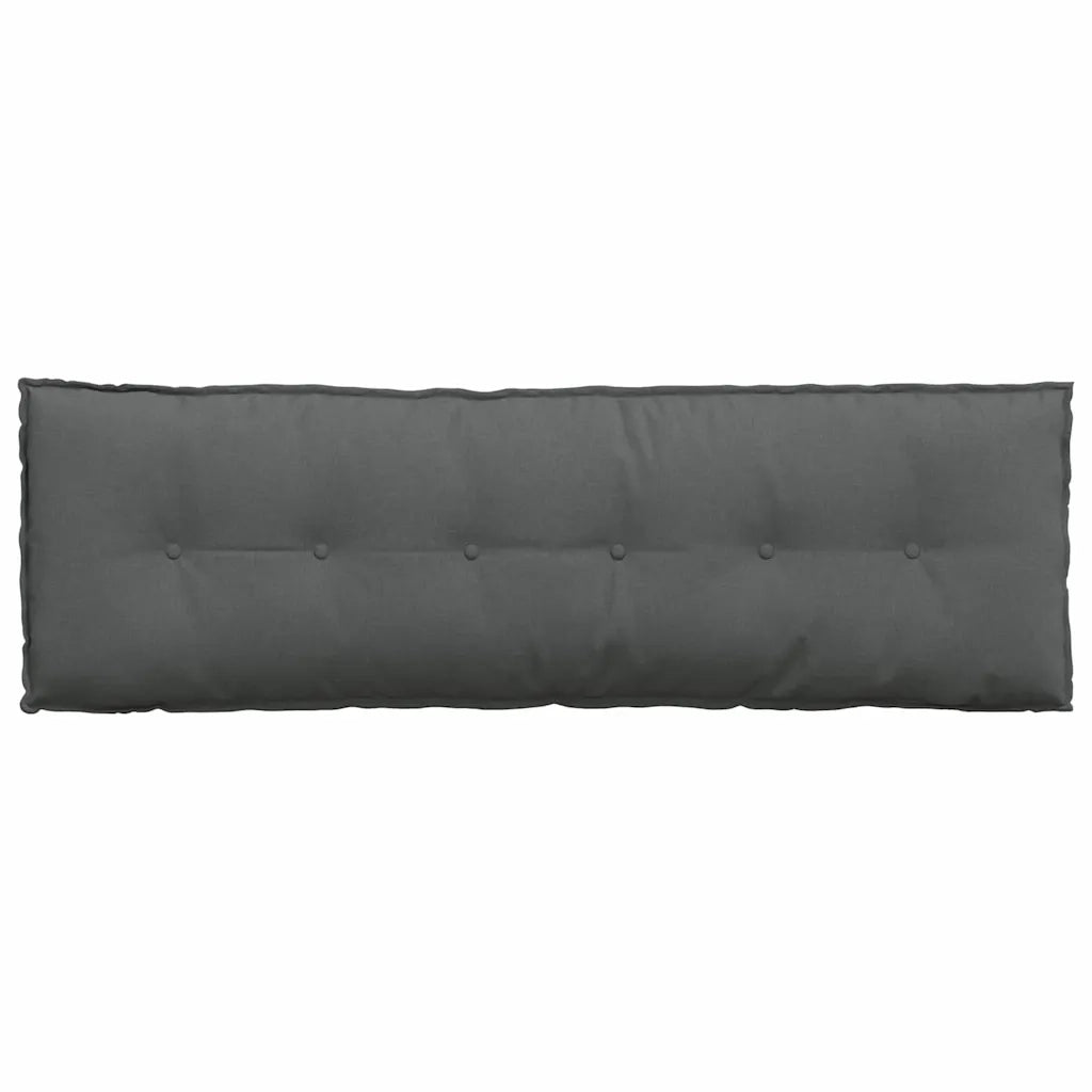 Cuscino per Schiena Grigio scuro 160 x 19 x 50 cm Tessuto
