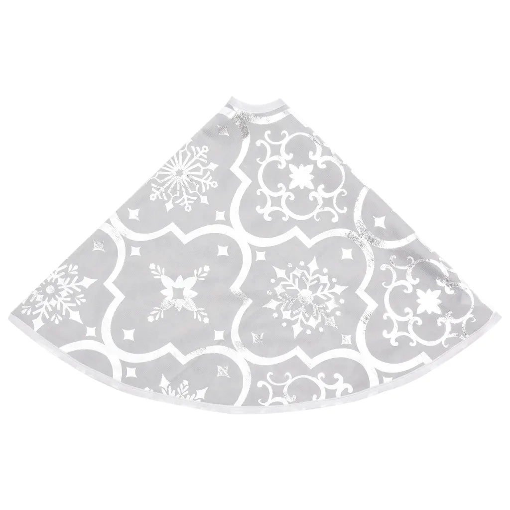 Gonna Albero Natale Raffinata con Calza Bianca Tessuto 90 cm CFW2733531