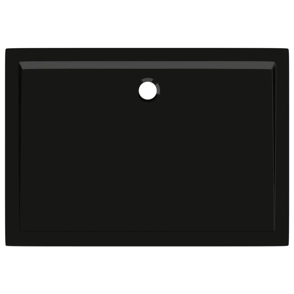 Piatto doccia base doccia piatto doccia bagno WC cabina doccia casa interno rettangolare 70x100 cm ABS nero 02_0001959