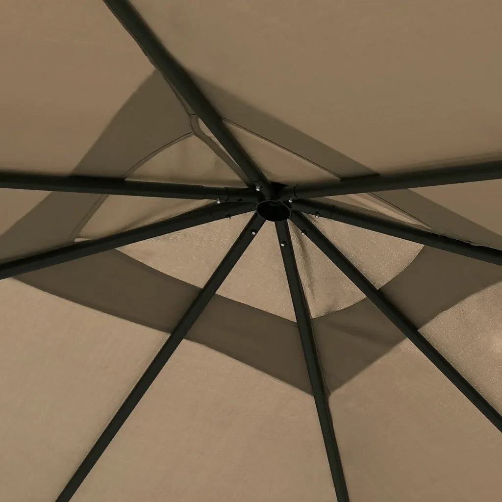 Gazebo con Montanti Rivestiti 3x3x2,6 m Talpa 160 g/mÂ²