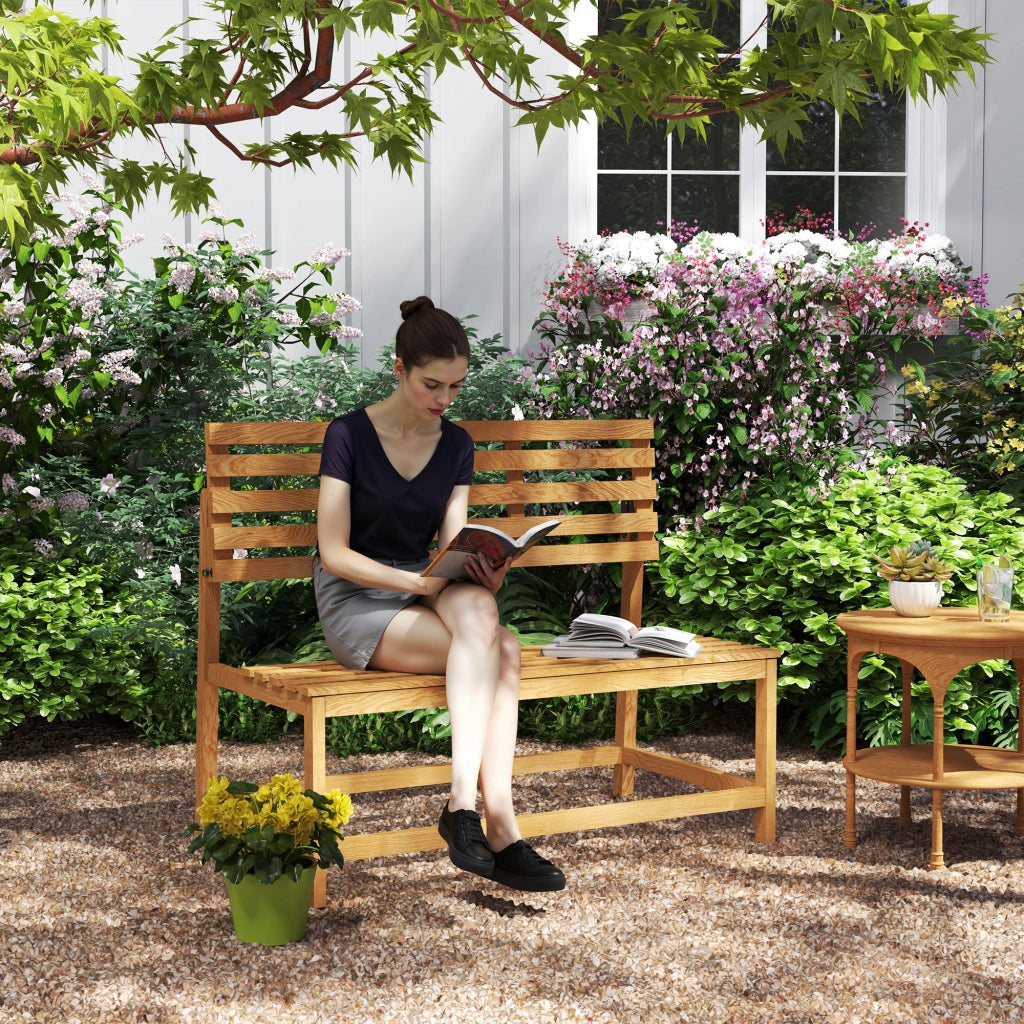 Panchina Giardino 2 Posti ¨C zephmum ¨C Legno Teak 110x61x89cm