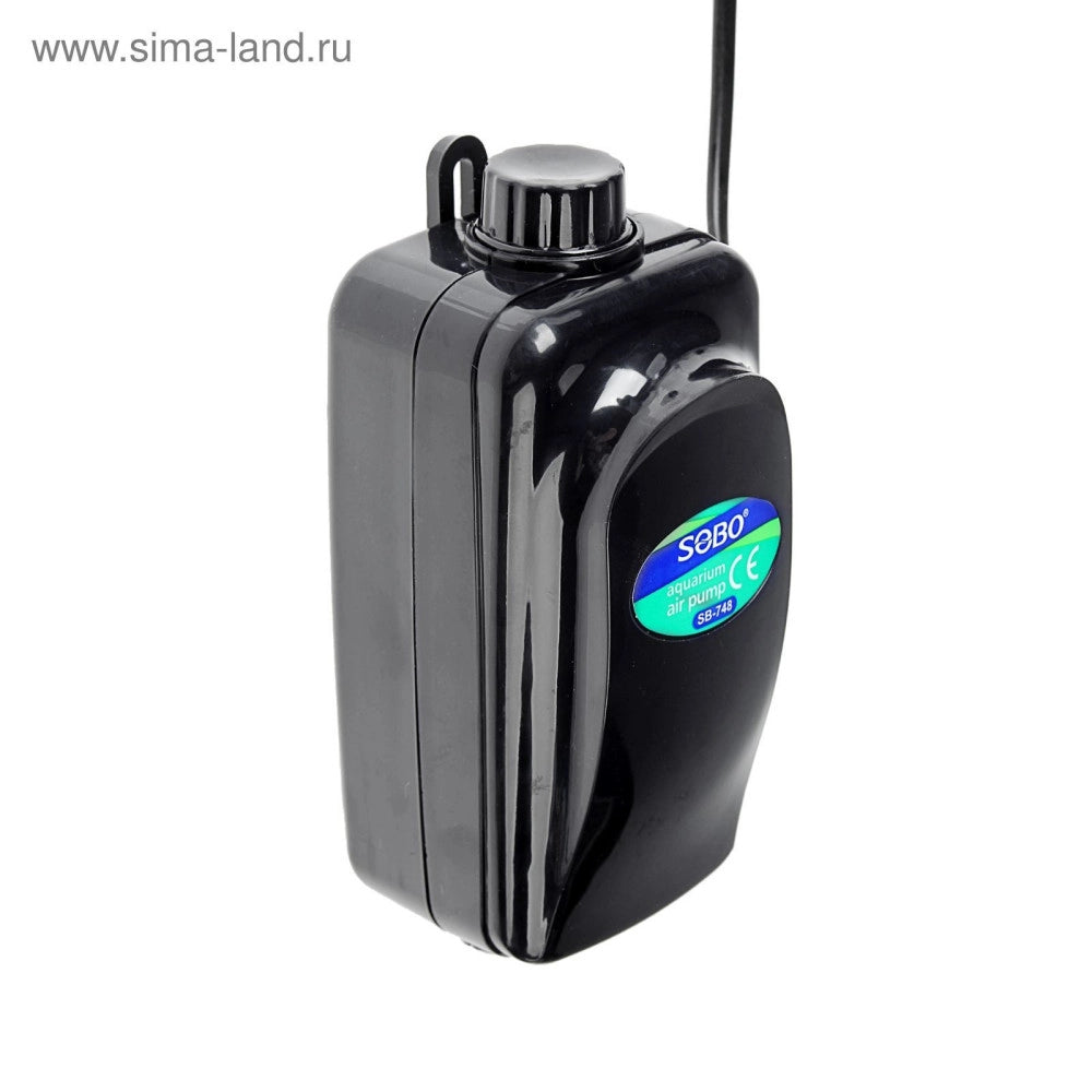 Trade Shop - Pompa Aria Areatore Aeratore Per Acquario A 2 Vie Con Regolatore 2 X 3.5l/min 8w -