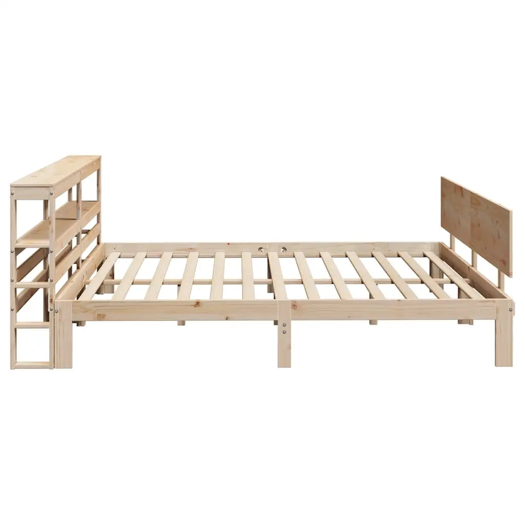 Giroletto con Testiera 200x200 cm in Legno Massello di Pino