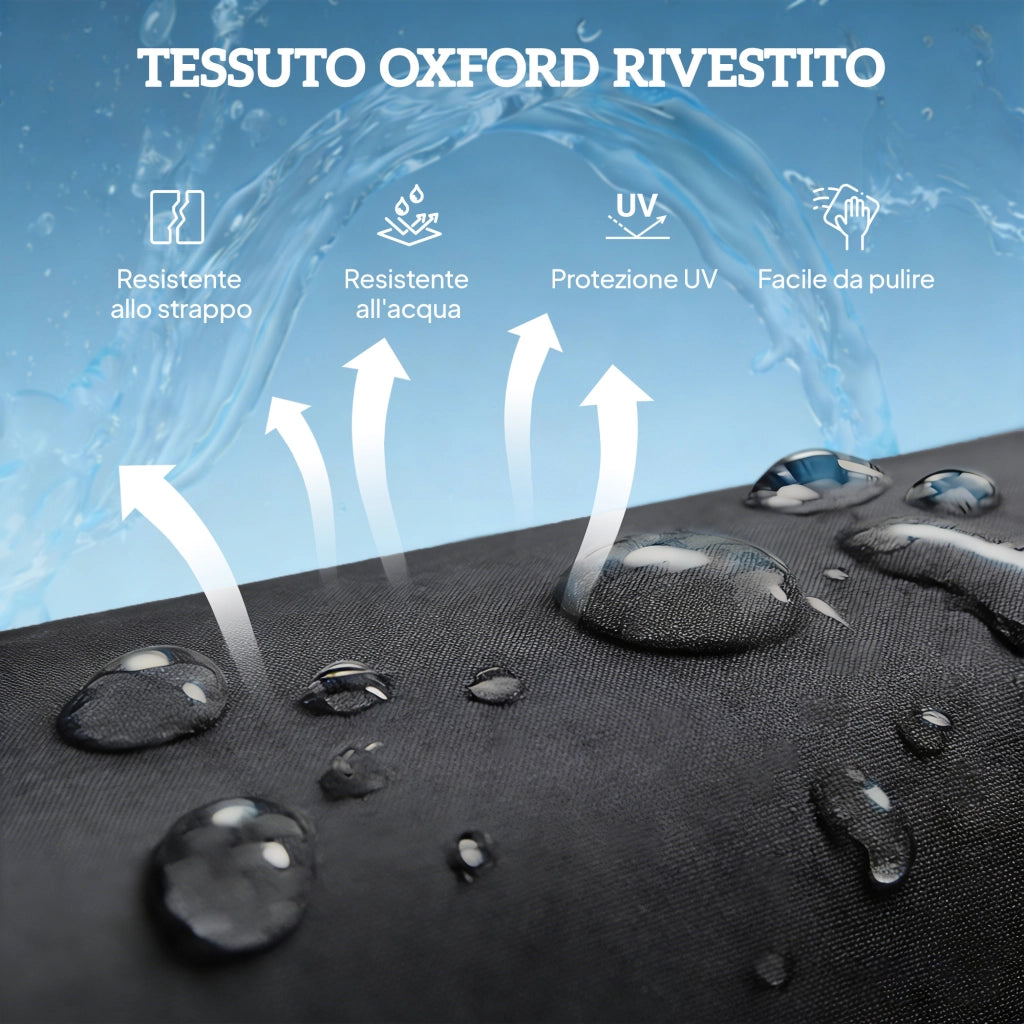 Sdraio Pieghevole per Giardino ¨C Zephmum ¨C Grigio in Acciaio e Tessuto Oxford