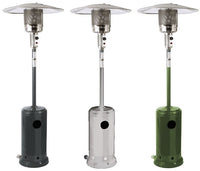 STUFA A GAS PATIO 25 MQ. COL. ANTRACITEC/RUOTE