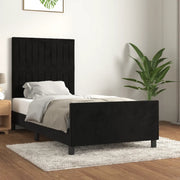Giroletto senza Materasso Nero 100x200 cm in Velluto 3125863