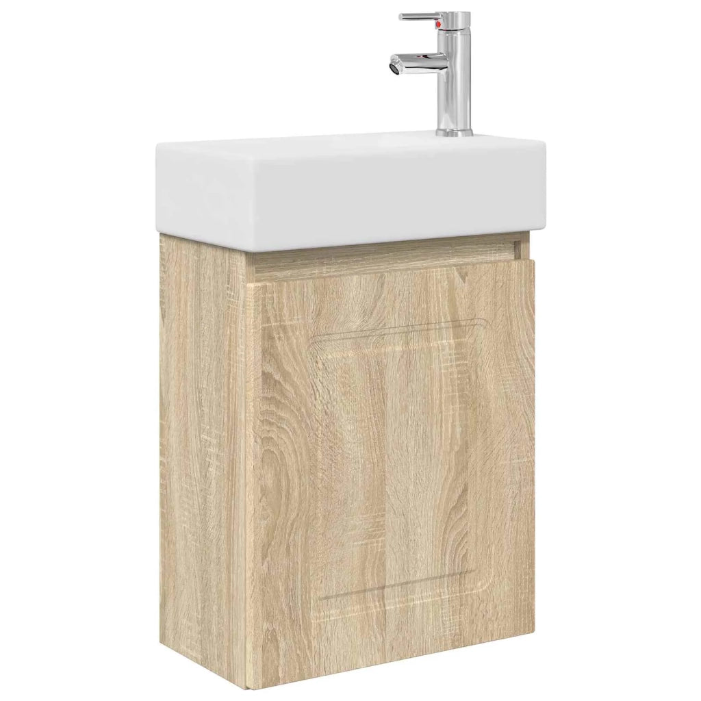 Mobile bagno con rubinetto Rovere Sonoma 45,5 x 22,5 x 84 cm 889473