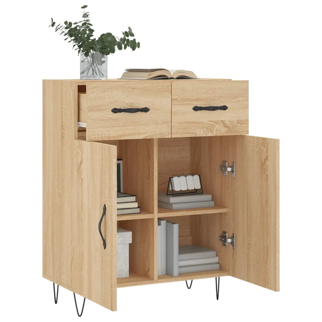 Credenza Rovere Sonoma 69,5x34x90 cm in Legno Multistrato 827975