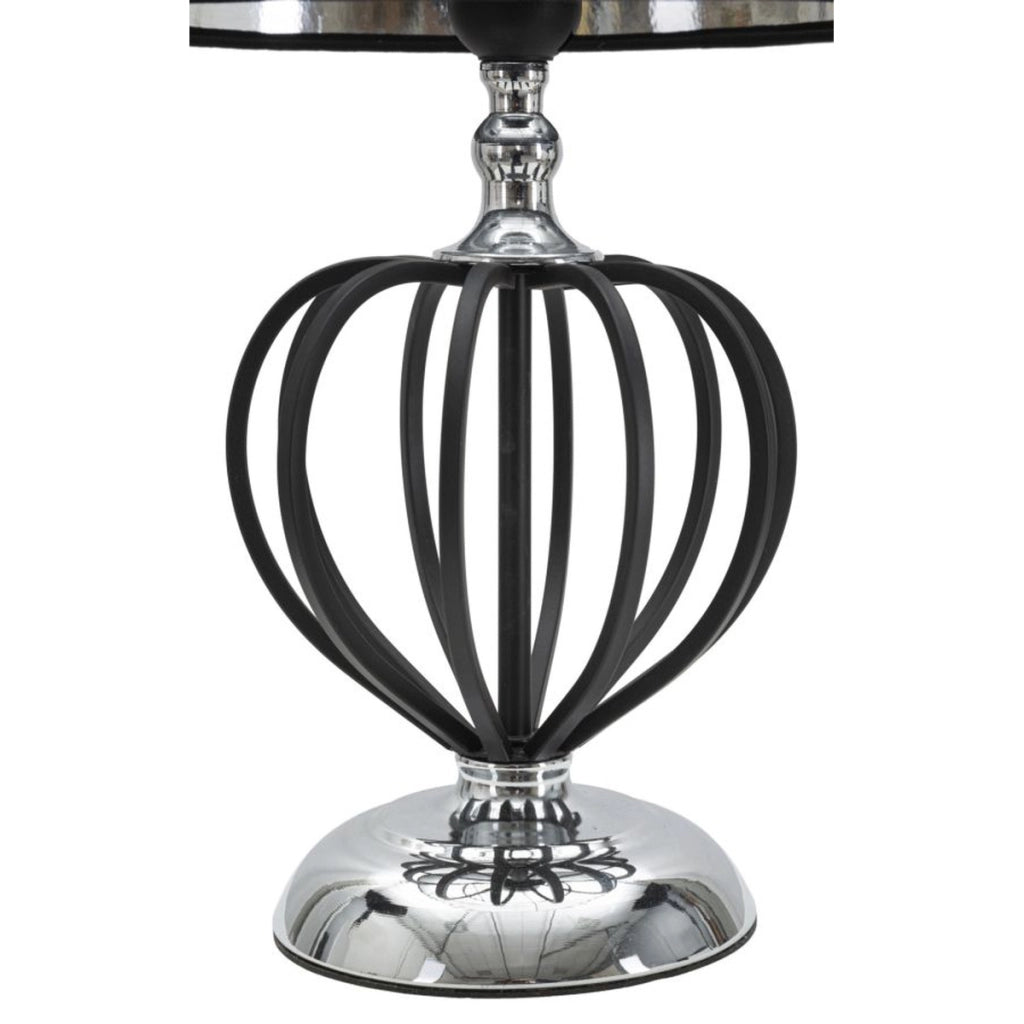 Lampada da Tavolo VKH136, Nero, Metallo, 28x28x44,5 cm