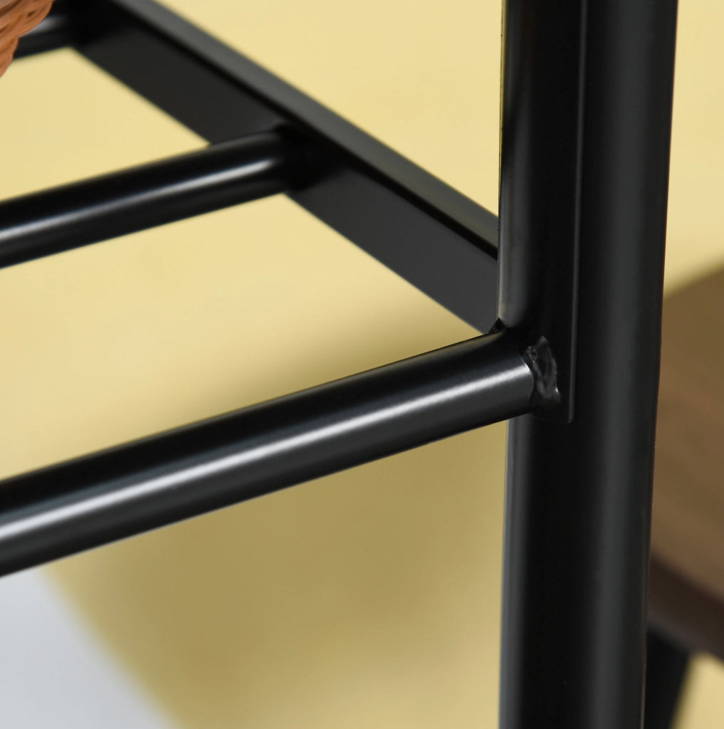 Set da bar 80x50x90 cm con ripiano in MDF nero