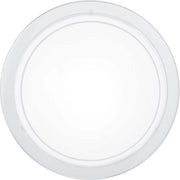 Lampada da soffitto per bagno - lampada da soffitto in acciaio - colore bianco - vetro bianco lucido - maniglione E27
