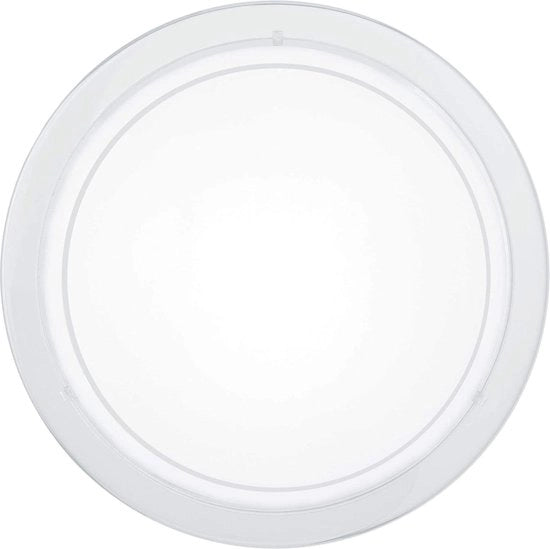 Lampada da soffitto per bagno - lampada da soffitto in acciaio - colore bianco - vetro bianco lucido - maniglione E27