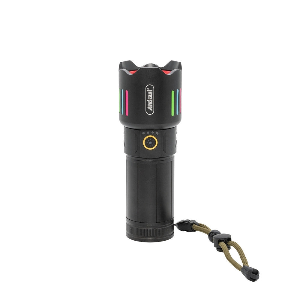 Trade Shop - Torcia Elettrica Alta Potenza Batteria Ricaricabile Led Portatile Indicatore Carica Q-st80 -