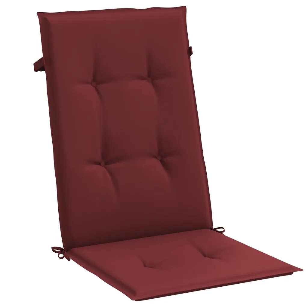 Cuscini Sedia Schiena Alta 2 Rosso Vino Mélange 120x50x4 cm 4002441