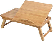 Tavolo da disegno da letto - Inclinabile e regolabile in altezza - Tavolo per laptop in bambù - Ideale per leggere e colazione - Tavolo da disegno - 50 * 30cm