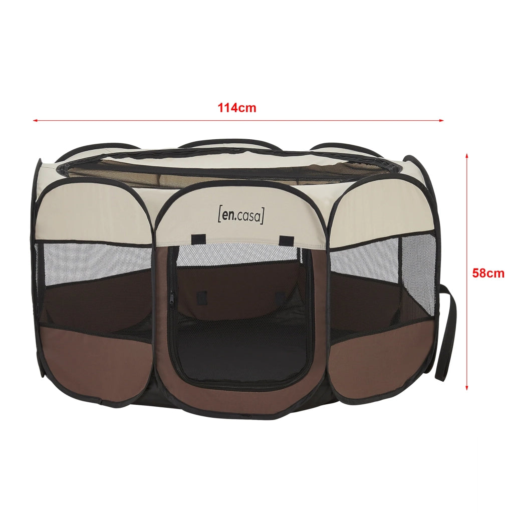Recinto pieghevole per animali domestici 58 x 114 x 114 cm 03_0008072