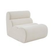 Poltrona bouclé testurizzata, bianco