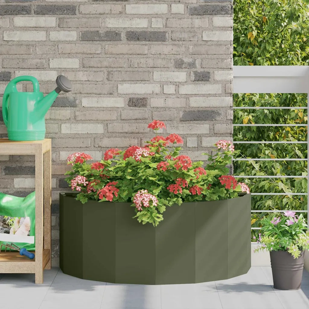 Fioriera Verde oliva 90 x 45 x 35 cm Acciaio 883692