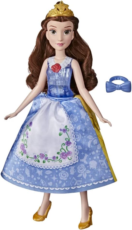 Hasbro Disney Princess Belle Magico Abito Bambola con Cambio Abito Idea Regalo