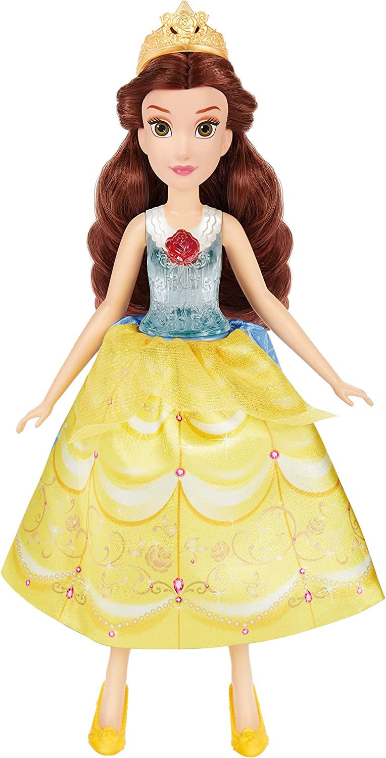 Hasbro Disney Princess Belle Magico Abito Bambola con Cambio Abito Idea Regalo