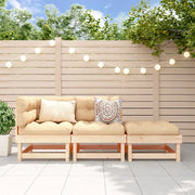 Set Salotto da Giardino 3 pz in Legno Massello di Pino 825408