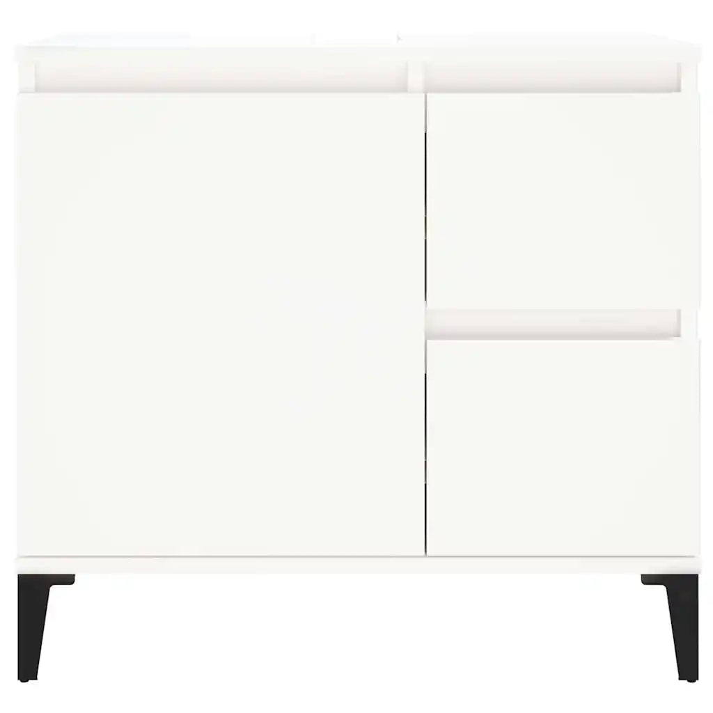 Armadietto da Bagno | Armadio da bagno Bianco 65x33x60 cm in Legno Multistrato