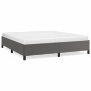 Letto matrimoniale | Letto per adulti | Giroletto Grigio 180x200 cm in Similpelle