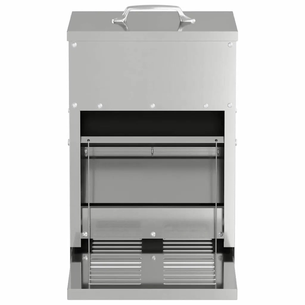 Mangiatore a Pedale per Pollo Argento 25 x 42 x 40 cm CFW4405656