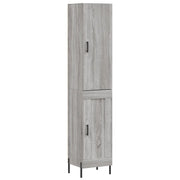 Credenza | Madia | Buffet da pranzo | Armadio da pranzo Grigio Sonoma 34,5x34x180 cm in Legno Multistrato