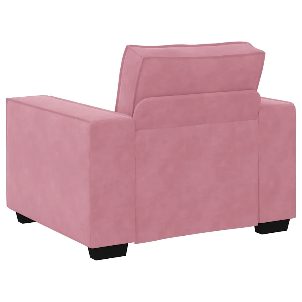 vidaXL Divano Sedia Rosa 60 cm Velluto