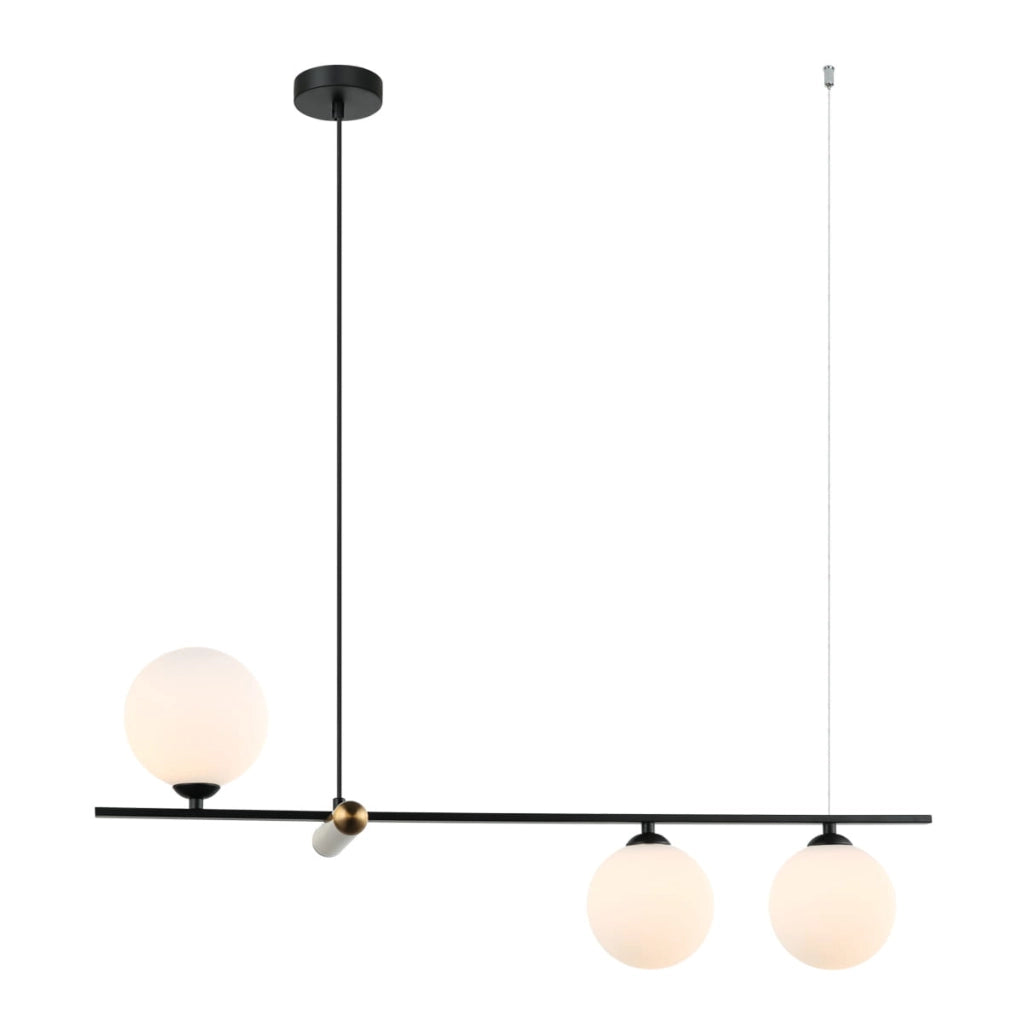 Lampadario Italux Barletta moderno bronzo 3xG9 vetro