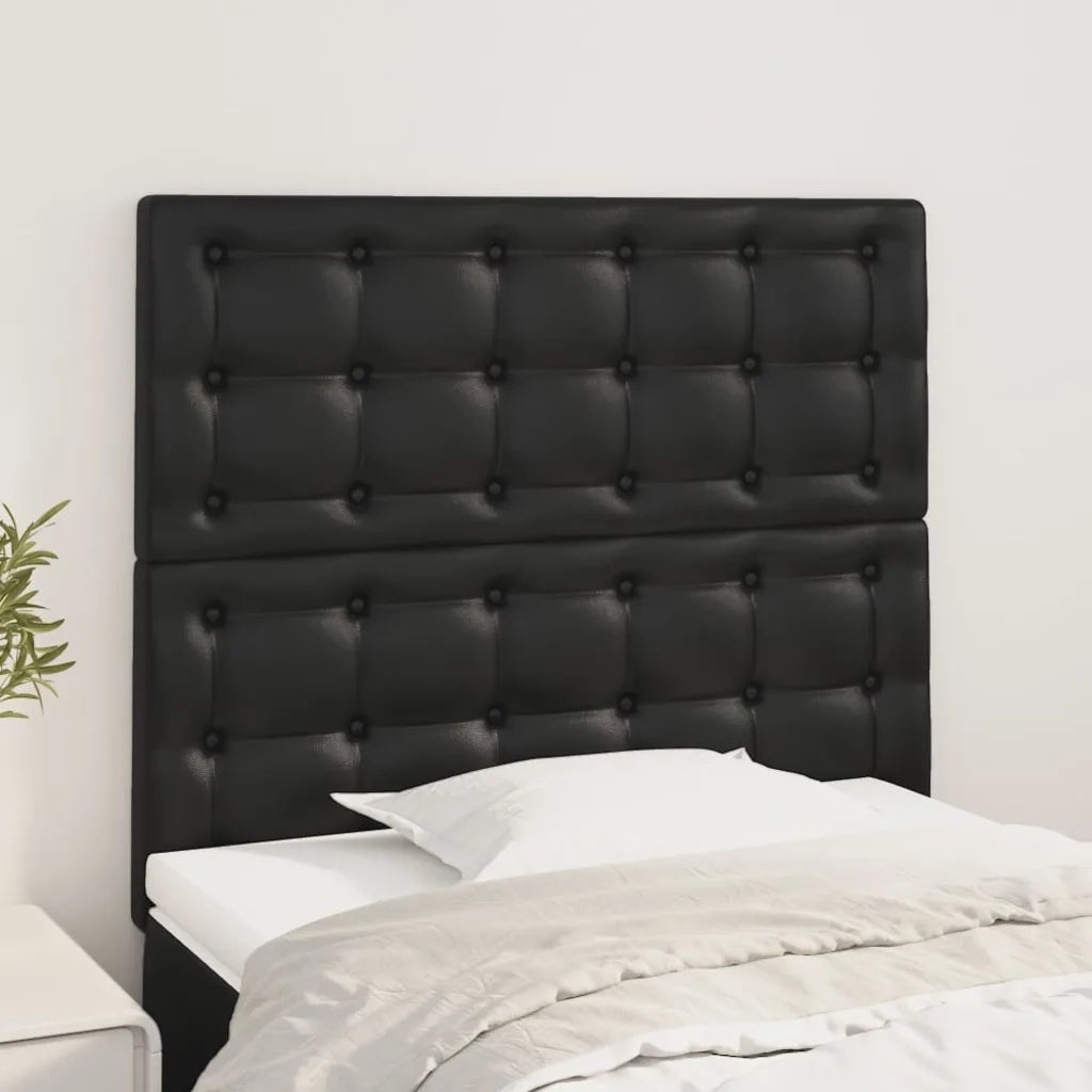 Testiera | Testata Nera 80x5x118/128 cm in Similpelle