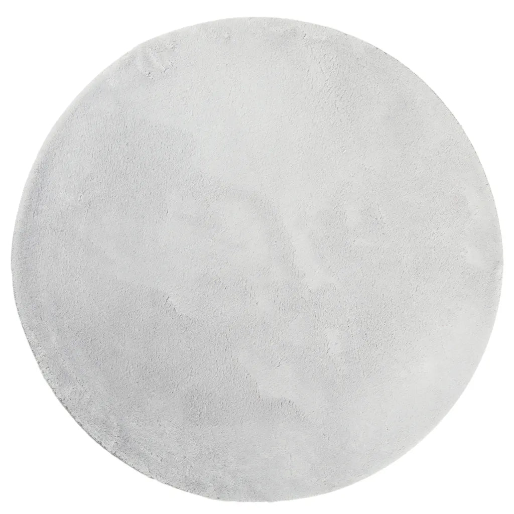 Tappeto a Pelo Corto HUARTE Morbido e Lavabile Grigio Ã˜ 120 cm