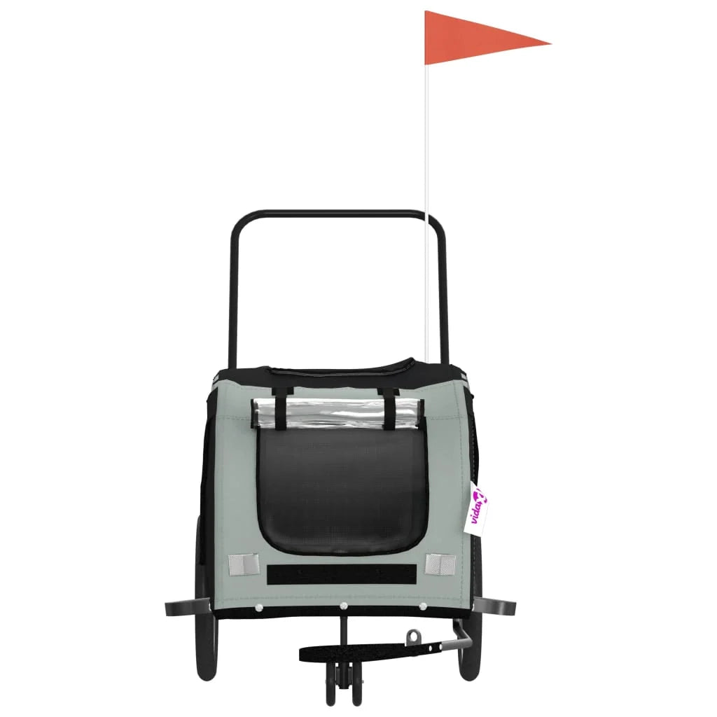 Rimorchio/carrello per animali domestici grigio 02_0044264