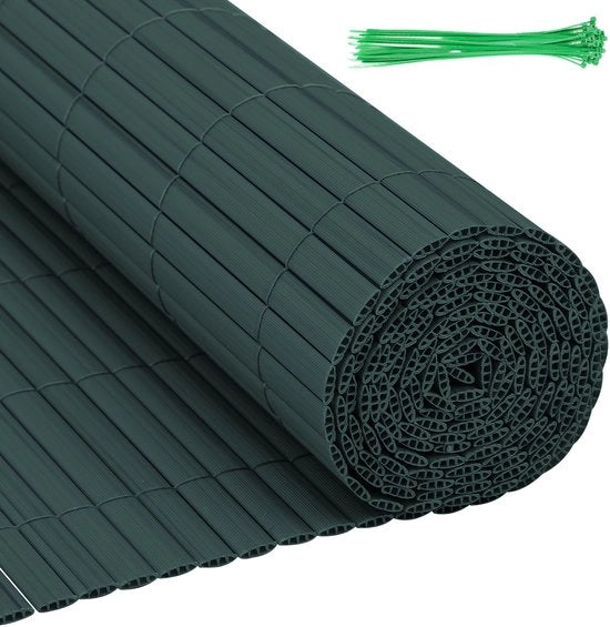 Pannelli di schermo per giardino in PVC da 0,8x3m per privacy - separazione per giardino e schermo per balcone - verde 0,8x3m