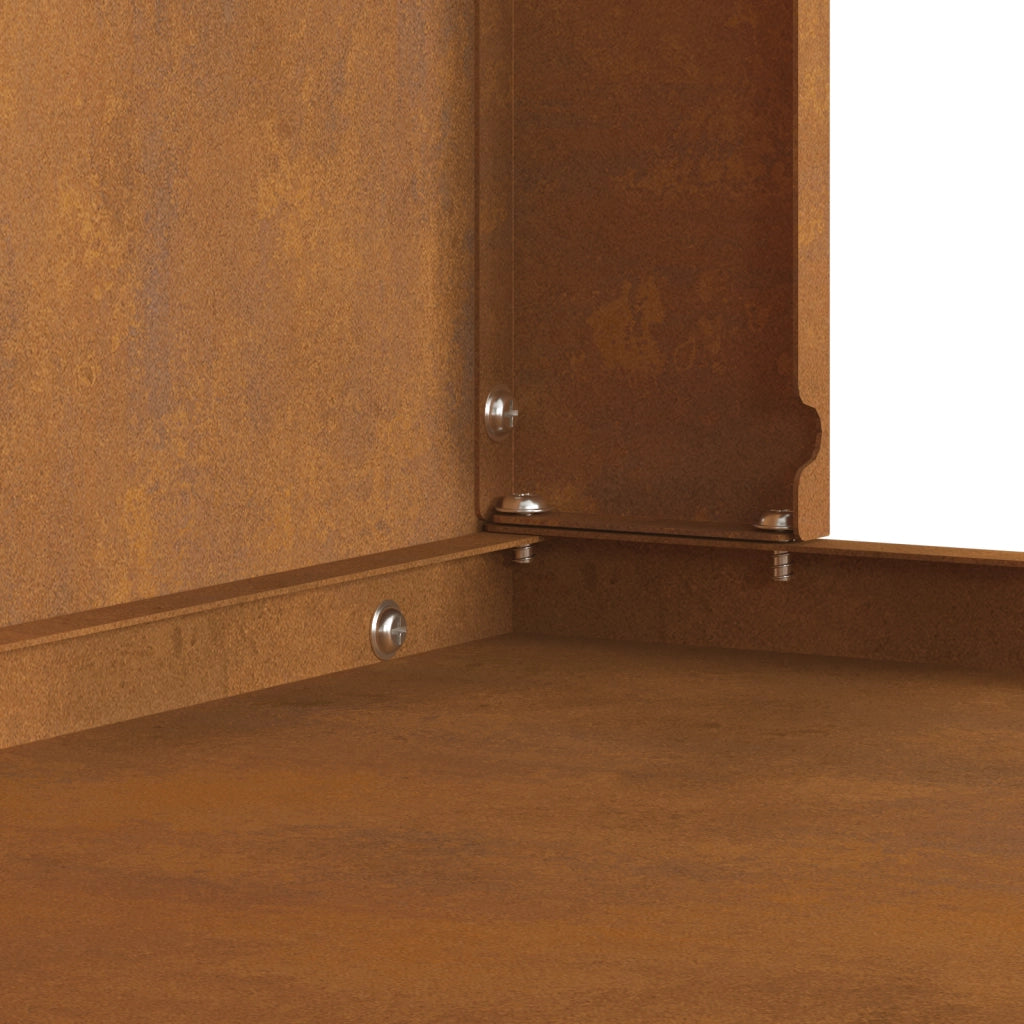 Focolare con Cappa 80x50x96 cm Acciaio Invecchiato
