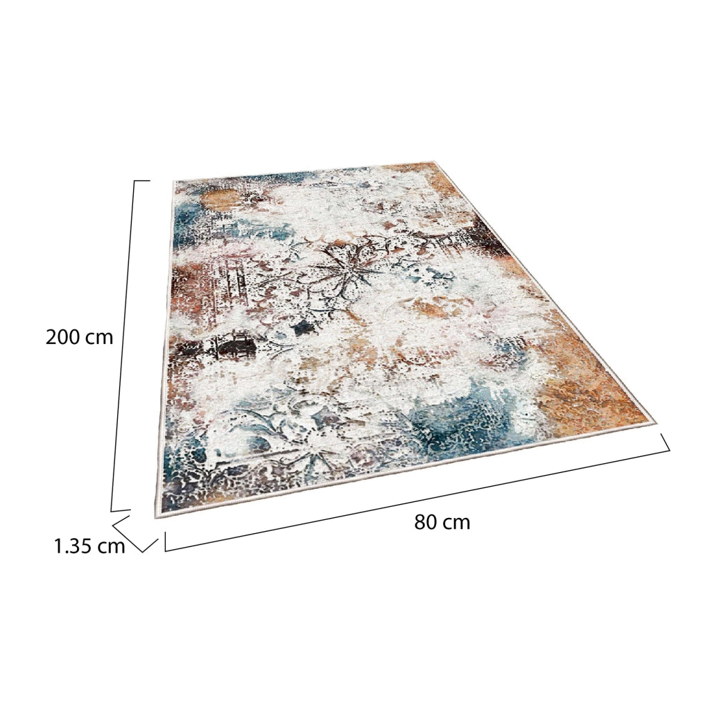 Rocky River, Tappeto Materiale Struttura in Velluto, 200x80 cm Multicolore