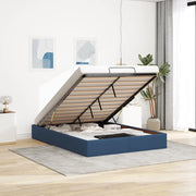 Struttura Letto Pouf senza Materasso Blu 140x190 cm in Tessuto