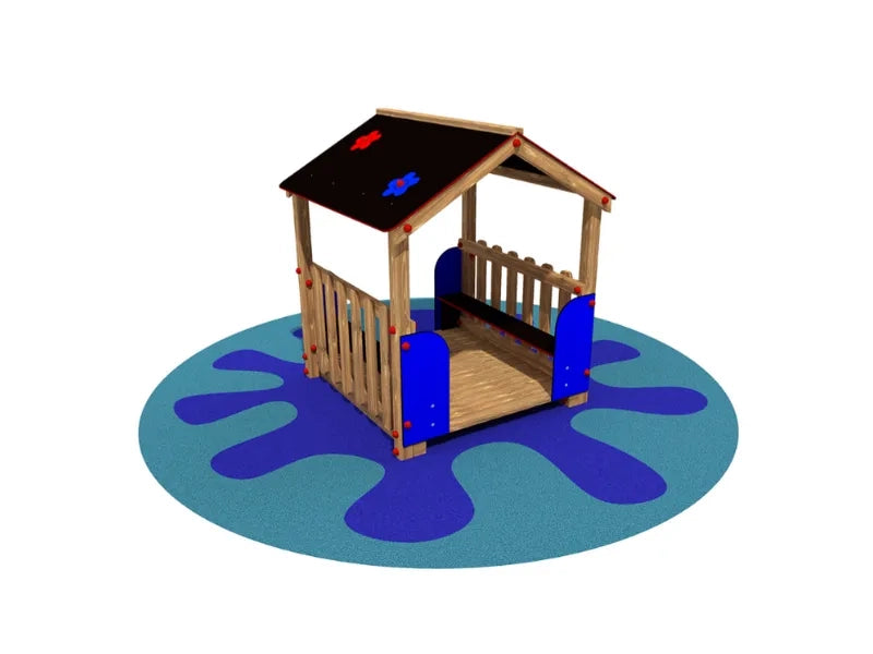 Casetta Family 1536 Giochipark legno pino nordico EN 1176 2-8 anni 130x130x155h