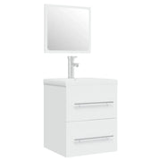 Mobile Bagno con Lavabo | Armadio Lavabo Integrato Bianco in Legno Multistrato
