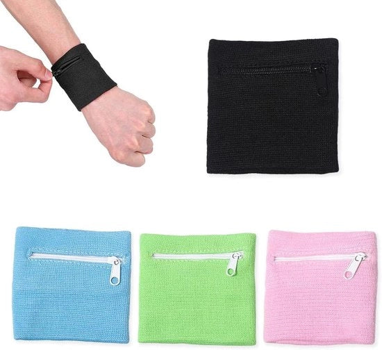 Cinturini sportivi per donne e uomini - 4 pezzi - Borsa da tennis con chiusura a raccordo - Cinture per polsi - Fazzoletti per sudore - Cinture per polsi con chiusura a raccordo.