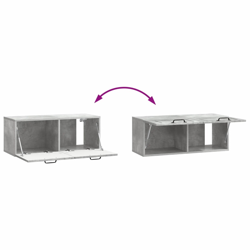 Mobile Porta TV da Muro Grigio Cemento 78,5 x 31 x 30 cm 899398