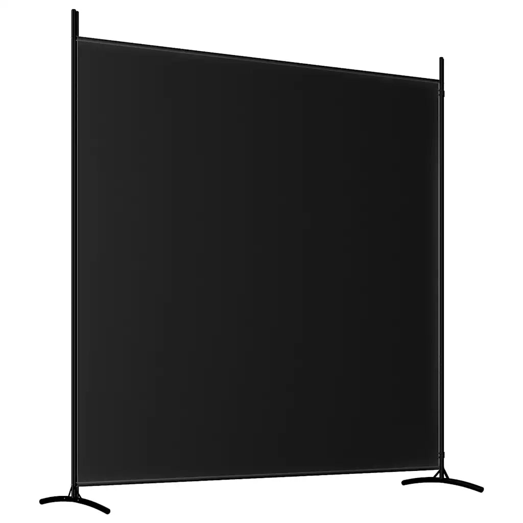 Divisorio Ambienti | Divider per stanze | Paravento a 2 Pannelli Nero 348x180 cm in Tessuto