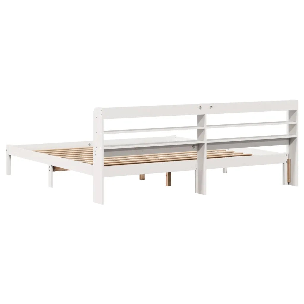Letto senza Materasso Bianco 180x200 cm Legno Massello di Pino 3306548