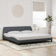 Giroletto senza Materasso Grigio Scuro 200x200 cm Velluto
