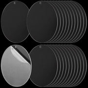 Set di 24 piastrelle acriliche trasparenti 10 cm - Ronde piastrelle acriliche - Transparanti - Adatte per dipinti e giochi - Leggere e resistenti